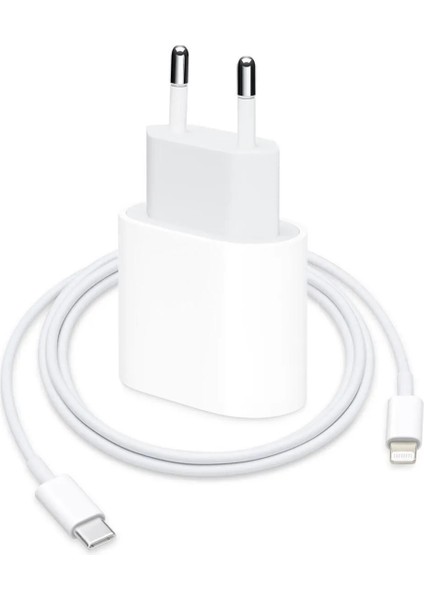 Iphone 20W Tüm Serilerle Uyumlu Hızlı Şarj Aleti Adaptör + Kablo Plus 6 7 8 x 11 12 13 14 Pro Plus Max Leastra