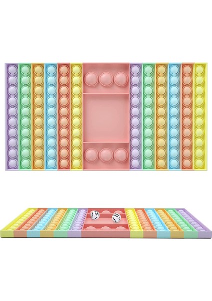Çanta 19 Tarzı Büyük Boy Fidget Oyuncaklar Basit Dimple Gökküşağı Satranç Tahtası Itme Kabarcık Oyuncak Sevimli Çanta Oyuncak Aile Masa Oyunları (Yurt Dışından)
