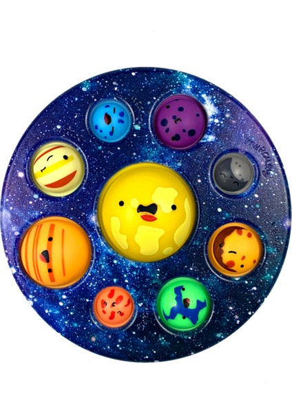 N-10 Stili Sadece Dört Basit Dimple Sekiz Gezegen Fidget Oyuncakları Popit Yumuşak Sıkma - Hediye Kutusu Poppit - (Yurt Dışından)