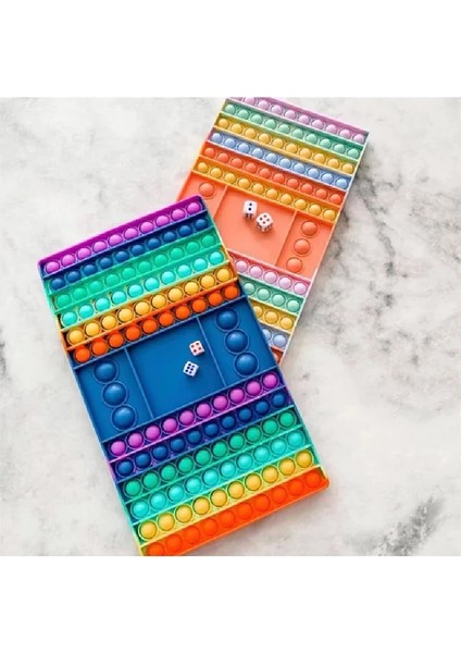 B Tarzı Yeni Büyük Boy Push Pops Dev Zarlı Renkli Fidget Oyuncaklar Basit Dimple Popet Çarkı Eğlenceli Aile Oyunu Popits (Yurt Dışından)
