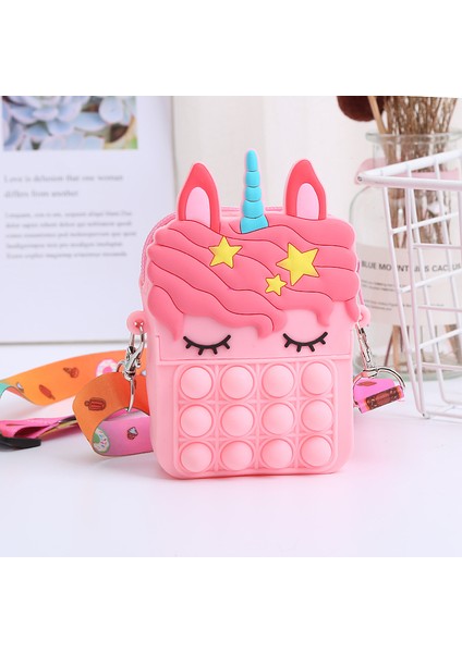 No.18 Tarzı Pop It Unicorn Fidget Oyuncak Çocuklar Spotify Premium Kızlar Itme Balon Çanta Yetişkin s Sıkma Sıkma Erkekler Oyuncak (Yurt Dışından)
