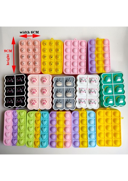 9cm 6cm-23 Stili Tek Boynuzlu At Cüzdanı Duyusal Popet Silikon Itme Hissi Çanta Popite Poppit Oyuncak - (Yurt Dışından)