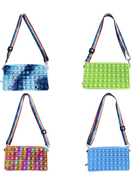 CD Stili Yeni Fidget Oyuncaklar Popet Duyusal Silikon Itme Balonu Dikdörtgen - Saklama Çantası Çocuklar Itme Popper Omuz Çantası Brinquedos (Yurt Dışından) modelleri