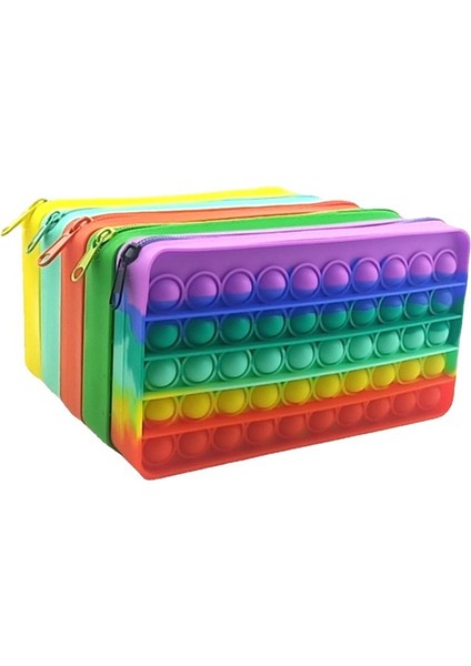 M Pop Hesap Makinesi Stili Çocuklar Için 2ın1 Büyük Popete Kalem Kutusu Çanta Patlayan Fidget Oyuncaklar Basın Balonu Sıkma Oyuncak Seti Pop Hesap Makinesi Figet Oyuncak Çocuk (Yurt Dışından)