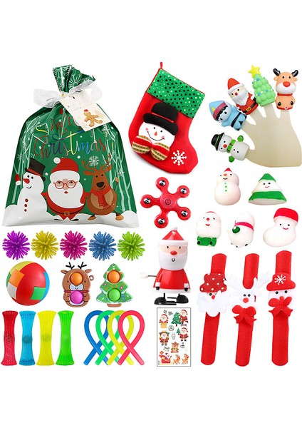 10 Kutu Stili Yok 24 Günlük Noel Takvimi Paketi - Oyuncaklar Kiti Oyuncaklar Kutusu Çocuklar Için Noel Si (Yurt Dışından)