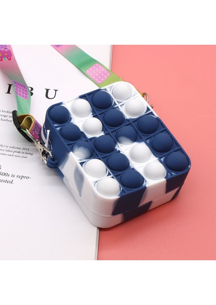 H Tarzı Moda Pop It Balon Oyuncak Gökkuşağı Unicorn Kawaii Cüzdan Çocuk Bayan Çanta Silikon Basit Dimple Oyuncak (Yurt Dışından)