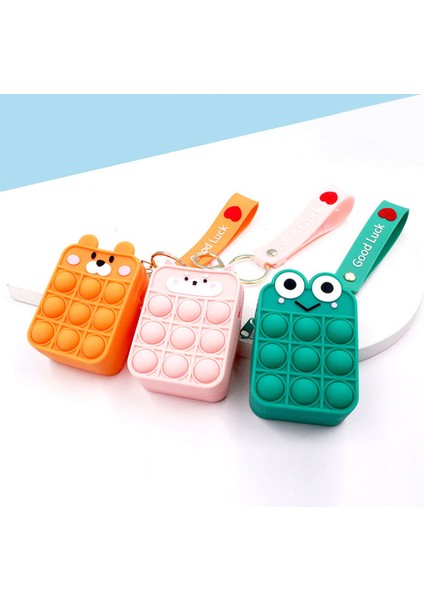 Bir Stil Popet Fidget Kalem Kutusu Itme Kabarcık Anahtarlık Çanta Çocuklar Yetişkinler Karikatür Kabarcık Dimpl Bozukluk Cüzdanı (Yurt Dışından)