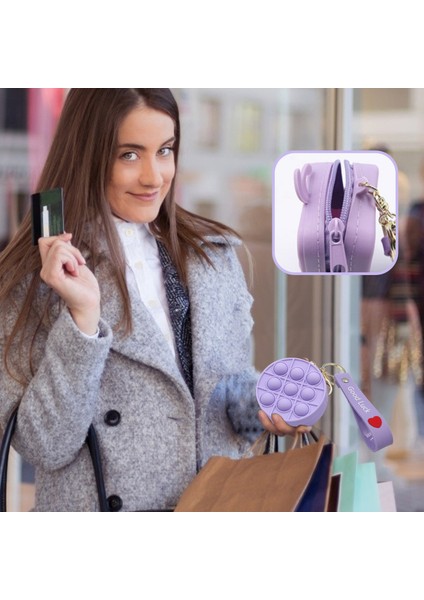 Bir Stil Popet Fidget Kalem Kutusu Itme Kabarcık Anahtarlık Çanta Çocuklar Yetişkinler Karikatür Kabarcık Dimpl Bozukluk Cüzdanı (Yurt Dışından)