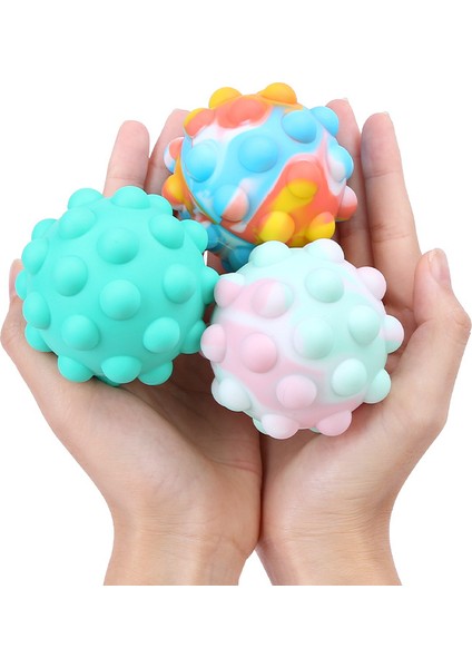 Mor Tarzı Pop Ball Topu El Kavrama Cihazı Masaj Topu Çocuklar Için Fidget 3D Top (Yurt Dışından)