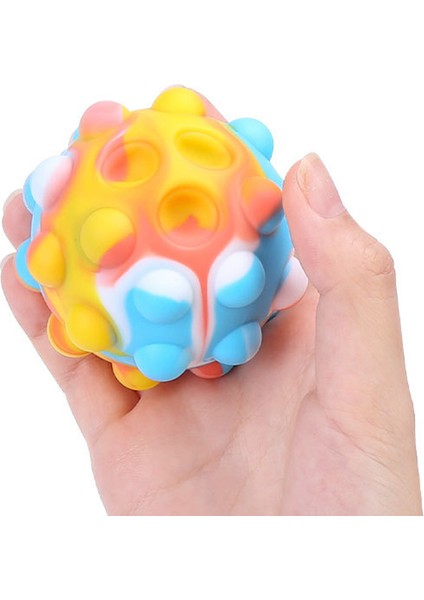 Mor Tarzı Pop Ball Topu El Kavrama Cihazı Masaj Topu Çocuklar Için Fidget 3D Top (Yurt Dışından)