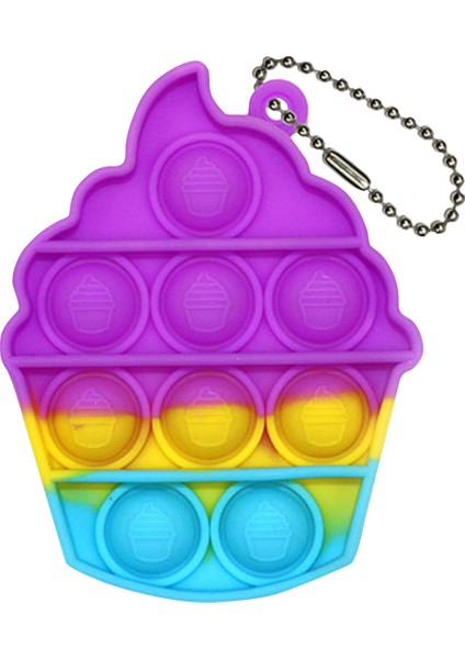 No.19 Tarzı Adhd Anksiyete Karşıtı Dinozor Fidget Oyuncaklı Mini Anahtarlık Push Pop Yapıştırıcı Muhafaza Sıkıştırması Regenbogen Spielzeug (Yurt Dışından)