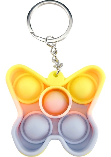 No.25 Tarzı Mini Pops Fidget Oyuncak Basit Dimple - Anahtarlık Itme Kabarcık Silikon Anksiyete Duyusal Adhd Çocuklar Için (Yurt Dışından)