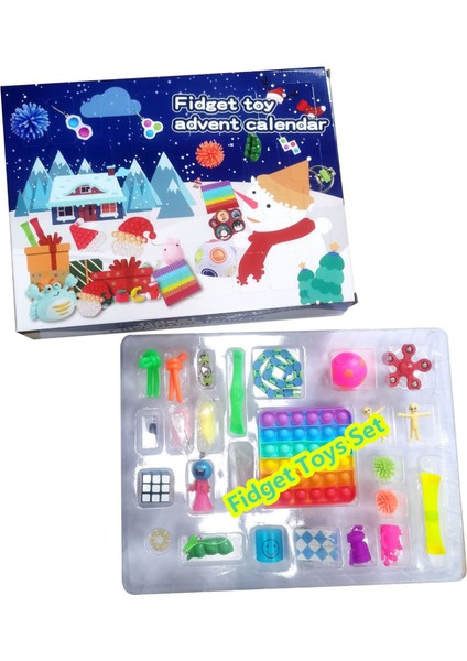 9 Kutu Stili Yok 24 Günlük Noel Takvimi Paketi - Oyuncaklar Kiti Oyuncaklar Kutusu Çocuklar Için Noel Hediyesi (Yurt Dışından)