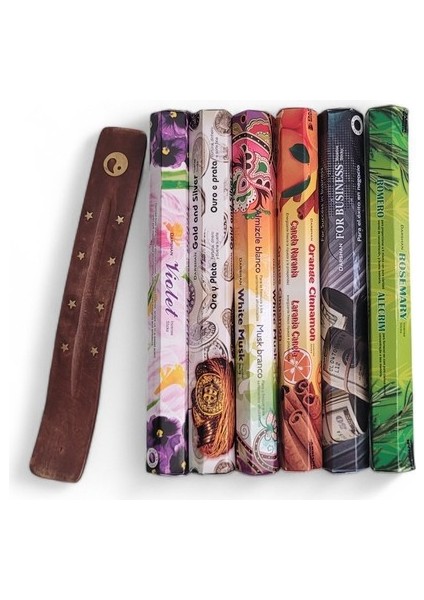 Violet, Gold&silver, White Musk, Orange Cinnamon, For Business, Rosemary 6X20 Tütsü-Hediyeli