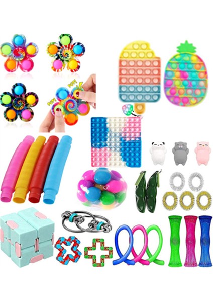 No.4 Tarzı Fidget Oyuncak Seti Yetişkin Çocuk Pres Kabarcık Duyusal Masaüstü Eğitici Oyuncaklar Sıkılabilir Kawaii (Yurt Dışından)
