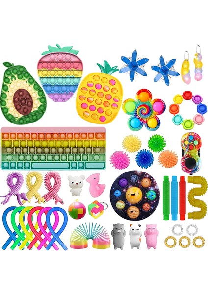No.26 Tarzı Fidget Oyuncak Seti Yetişkin Çocuk Pres Kabarcık Duyusal Masaüstü Eğitici Oyuncaklar Sıkılabilir Kawaii (Yurt Dışından)