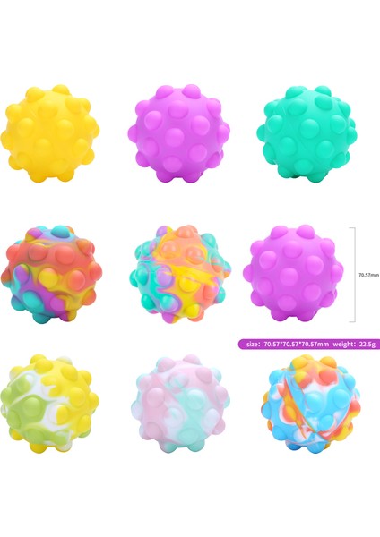 Mavi Ombre Tarzı 7 Özel Stil Pop It 3D Topu Oyuncağı Yeni Oyun Kawaii Popit Figet Çocuk Oyuncakları 3D Topu Çocuk Hediyesi (Yurt Dışından)