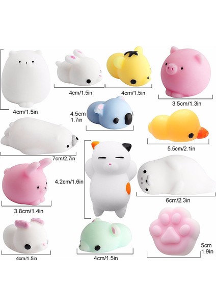 Erik Tarzı Sevimli Mochi Squishy Paketi Mini Hayvan Topu Sıkma Oyuncakları Squishi Yükselen Squishy Oyuncak Evcil Hayvanlar Eğlenceli Hediyeler Çocuklar Için (Yurt Dışından)