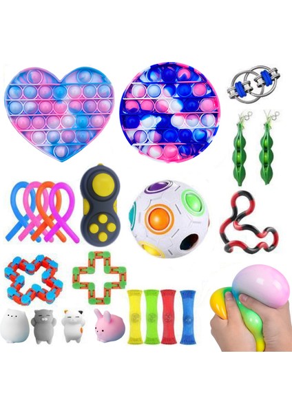 Jy Set-1 Stili Çocuklar Squishy Duyusal Oyuncaklar Seti Yetişkinler Hediye Paketi (Yurt Dışından)