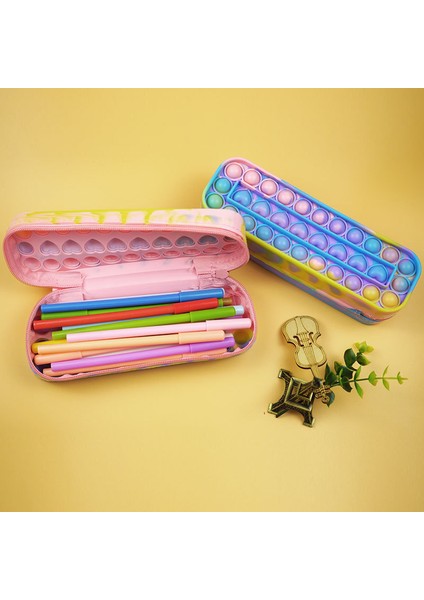 M Tarzı Yeni Itme Kabarcıklı Kalem Kutusu Çocuklar Sıkma Oyuncak Popits Yumuşak Sıkı Squishy Çocuk Oyuncak Hediye (Yurt Dışından)