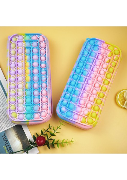 M Tarzı Yeni Itme Kabarcıklı Kalem Kutusu Çocuklar Sıkma Oyuncak Popits Yumuşak Sıkı Squishy Çocuk Oyuncak Hediye (Yurt Dışından)