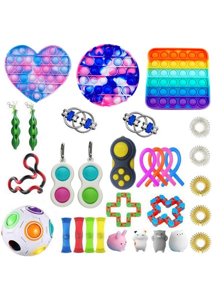 Jy Set-1 Stili Çocuklar Squishy Duyusal Oyuncaklar Seti Yetişkinler Hediye Paketi (Yurt Dışından)