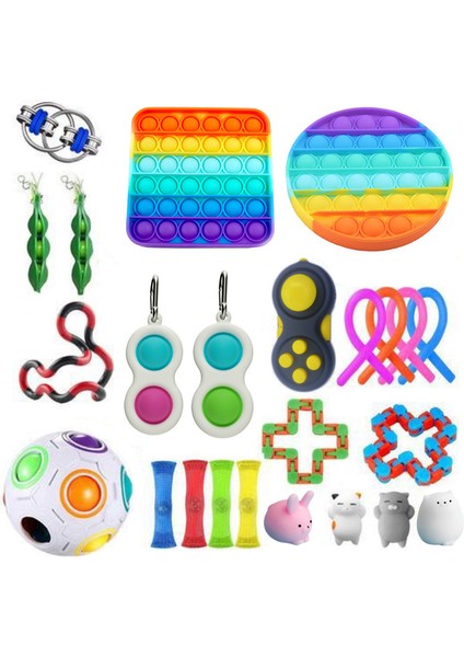 Jy Set-1 Stili Çocuklar Squishy Duyusal Oyuncaklar Seti Yetişkinler Hediye Paketi (Yurt Dışından)