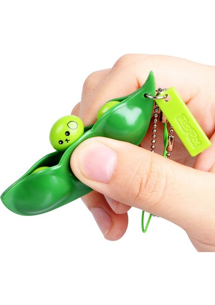 5 Adet Tarzı Sonsuz Sıkma Edamame Oyuncak Bezeler Fasulye Anahtarlık Pop It Fidget Squishy Topu Yetişkin Fidget Oyuncakları (Yurt Dışından)