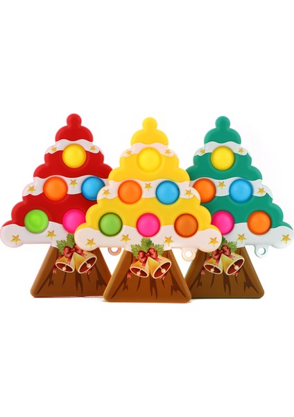 Noel Baba Stili Çocuklar ve Yetişkinler Için Fidget Oyuncaklar Yılbaşı Ağacı Noel Baba Karlar Adamı Topu Anahtarlık Hediye (Yurt Dışından)