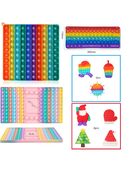 Baykuş Tarzı 20CM 9x9 Itme Patlatma Düğme Fidget Oyuncakları - Kabarcık Duyusal Oyuncak Ihtiyaçları Sıkıştırabilir Anksiyete Silikon Oyuncaklar Çocuklar Için Noel Hediyesi (Yurt Dışından) indirimleri