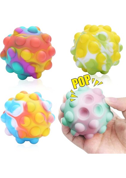 T1524 Stili Pop Topları Fidget Duyusal Oyuncaklar Paketi, Yetişkin Çocuklar Için Top Oyuncak Seti, Silikon Oyuncaklar (Yurt Dışından)