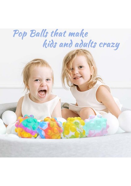 T1524 Stili Pop Topları Fidget Duyusal Oyuncaklar Paketi, Yetişkin Çocuklar Için Top Oyuncak Seti, Silikon Oyuncaklar (Yurt Dışından)