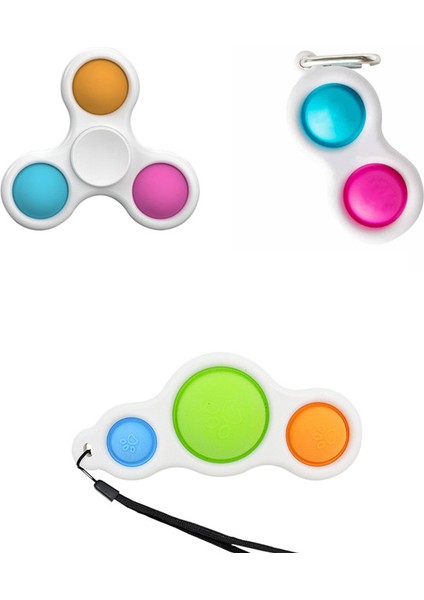 3 Adet Set Stili Oyuncağı Basit Dimple Oyuncak Bebek Fidget Oyuncaklar Paketi Bebek Bebek Erken Eğitim Oyuncak (Yurt Dışından)