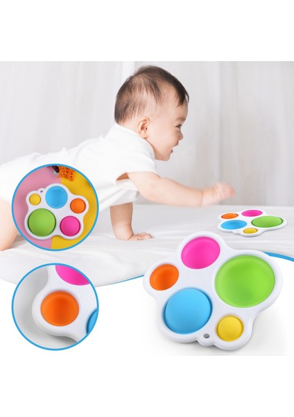 3 Adet Set Stili Oyuncağı Basit Dimple Oyuncak Bebek Fidget Oyuncaklar Paketi Bebek Bebek Erken Eğitim Oyuncak (Yurt Dışından)