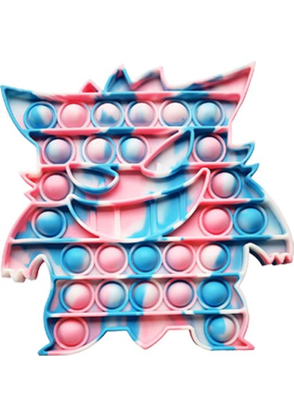 Gengar-Colorb Tarzı Yeni 20CM Pokemon Pop It Fidget Oyuncakları Pikachu Charizard Venusaur Kawaii Squirtle Gengar Çocuklar Için Fermuarlı Fidget Oyuncakları (Yurt Dışından)