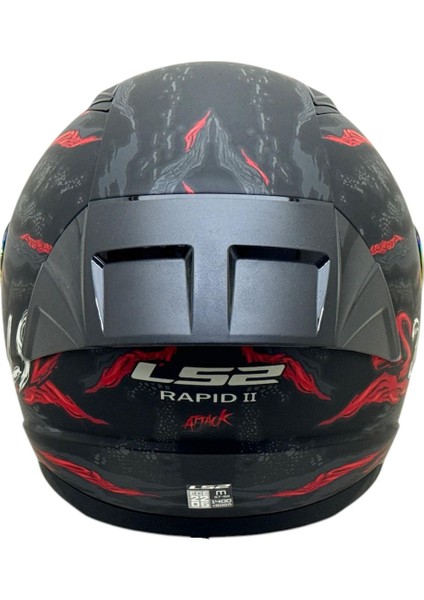 Rapıd 2 Kaıju Mat Siyah-Kırmızı-Beyaz Kask Spoiler fırsatları