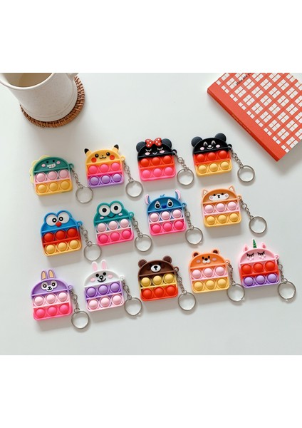No.1 Tarzı Fidget Oyuncaklar Pops Popper Duyusal Popet Silikon Itme Balon Anahtarlık Popite Poppit Çözme Oyuncakları Için Anahtarlık (Yurt Dışından)