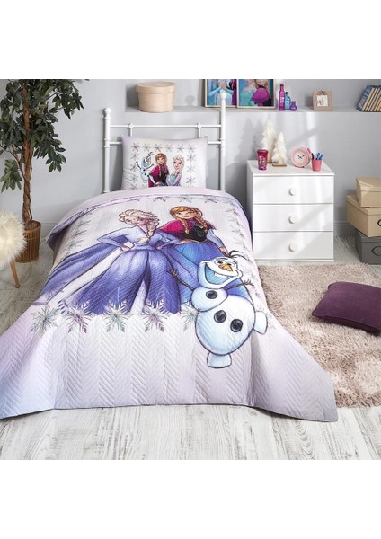 Frozen Frosted Tek Kişilik Disney Lastikli Çarşaf Kapitone Çocuk Nevresim Takımı fiyatları
