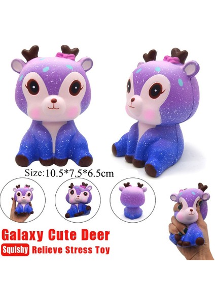 Limon 10CM Tarzı Yeni Moda Eğlenceli Sıkıştırılabilir Yavaş Yükselen Çocuk Oyuncakları Panda Köpek Yüz Geyik Sıkma Oyuncaklar Koleksiyonu Noel Hediyeleri (Yurt Dışından)