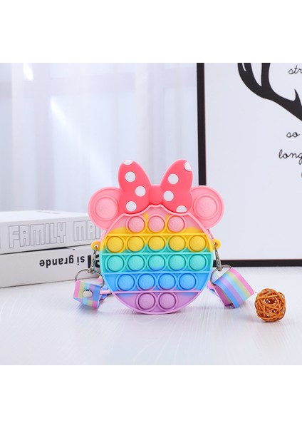 No.23 Tarzı Kızlar Için Sevimli Kurdele Fidget Oyuncakları Popit Spotify Premium Çanta Yetişkin Dokunma Kabarcık Moda Fidget Çanta Hediye (Yurt Dışından)