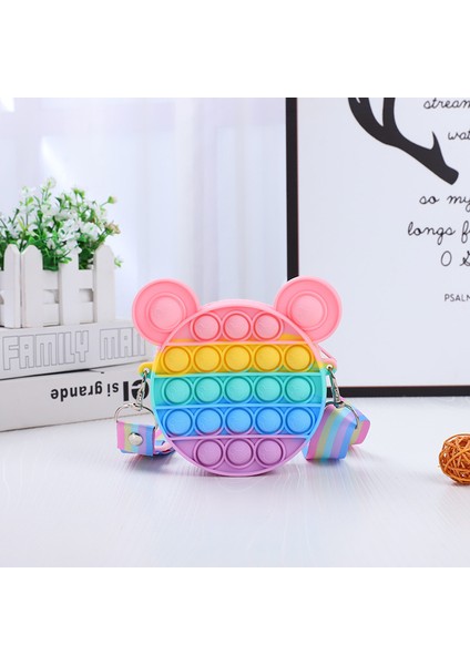 No.23 Tarzı Kızlar Için Sevimli Kurdele Fidget Oyuncakları Popit Spotify Premium Çanta Yetişkin Dokunma Kabarcık Moda Fidget Çanta Hediye (Yurt Dışından)