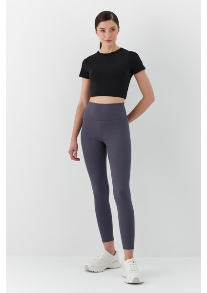 Fitilli Yüksek Bel Tayt Antrasıt modelleri