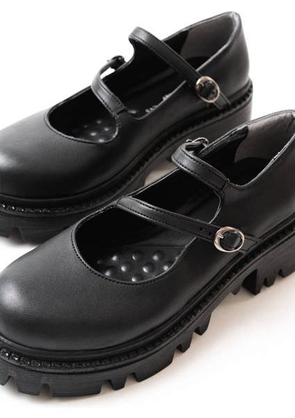 868-756 Siyah Günlük Yüksek Tabanlı Loafer Ayakkabı