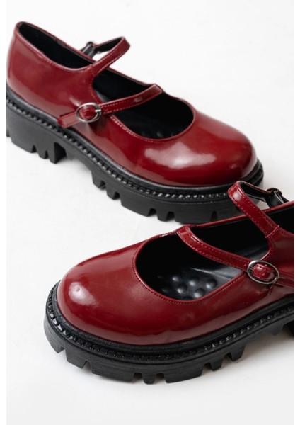 868-756 Bordo Rugan Günlük Yüksek Tabanlı Loafer Ayakkabı fırsatları