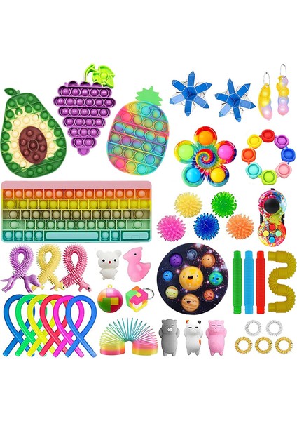 No.25 Tarzı Fidget Oyuncak Seti Yetişkin Çocuk Pres Kabarcık Duyusal Masaüstü Eğitici Oyuncaklar Sıkılabilir Kawaii (Yurt Dışından)