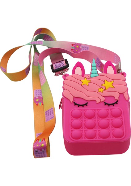 Pop It Çanta 8 Tarzı Yeni Pop It Unicorn Squishy Kawaii Messenger Çanta Oyuncaklar Sinnif Oyuncak Özel Gereksinimler Adhd Çocuk Hediyesi (Yurt Dışından)