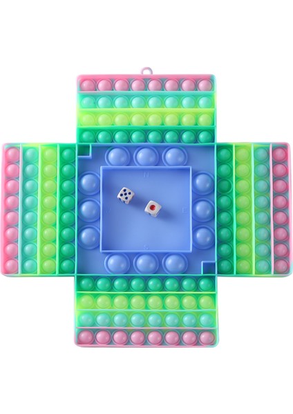 Satranç Tahtası 19 Stili Büyük Boy Fidget Oyuncaklar Basit Dimple Gökküşağı Satranç Tahtası Itme Kabarcık Oyuncak Sevimli Çanta Oyuncak Aile Masa Oyunları (Yurt Dışından)