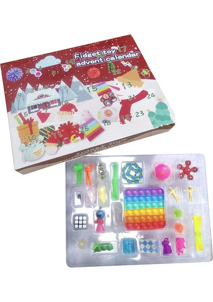 C Stilini Ayarla 24 Günlük Noel Advent Takvimi Paketi Oyuncakları Seti Oyuncak Kutusu Çocuklar Için Noel Hediyesi (Yurt Dışından)