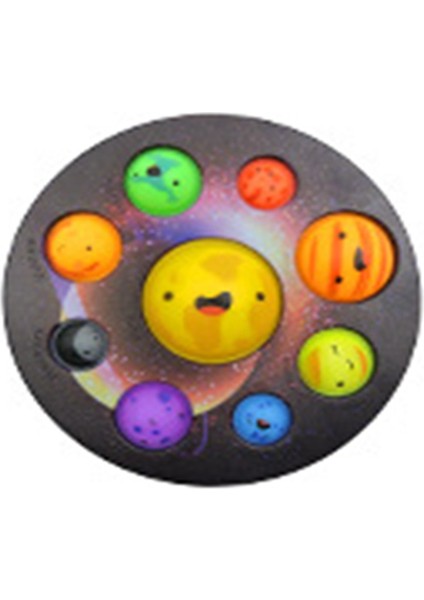 No.18 Tarzı Sekiz Gezegen Basit Dimple Pop Fidget Duyusal Oyuncak Anahtarlık Tahtası Anksiyete Oyuncak Çocuklar Için (Yurt Dışından)