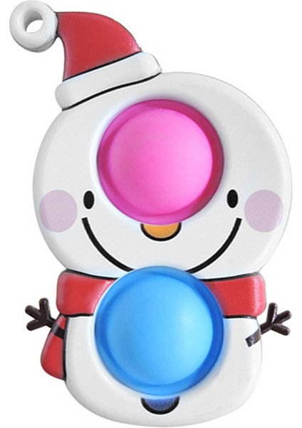 Kardan Adam Stili Çocuklar ve Yetişkinler Için Fidget Oyuncaklar Yılbaşı Ağacı Noel Baba Karlar Adamı Topu Anahtarlık Hediye (Yurt Dışından)